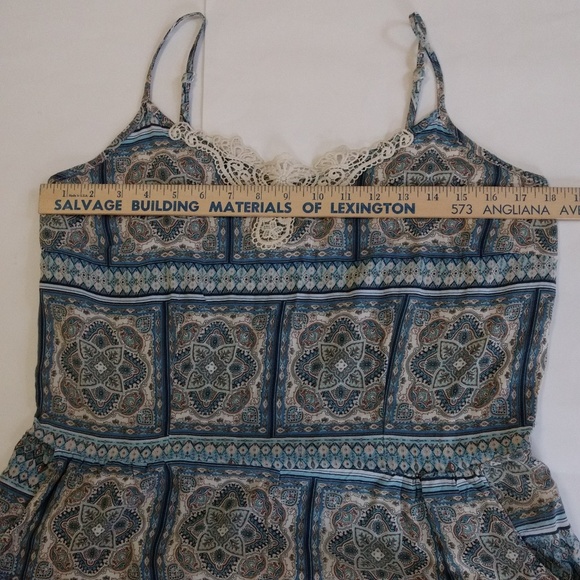 COPY - Romper Shorts L Spaghetti Blue Lace Summer… - Picture 8 of 8